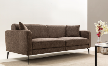 ARGETTO 3'LÜ KOLTUK (KAHVE)