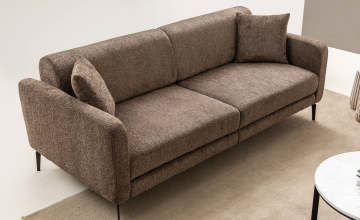 ARGETTO 3'LÜ KOLTUK (KAHVE)